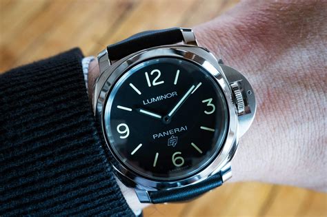 panerai luminor base logo 3 days acciaio 44mm|panerai luminor automatic with date.